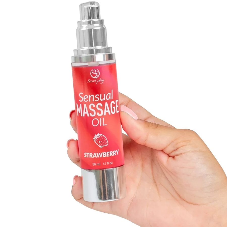 ароматно и овлажняващо - Strawberry Massage Oil 50ml на супер цена в Passion.bg