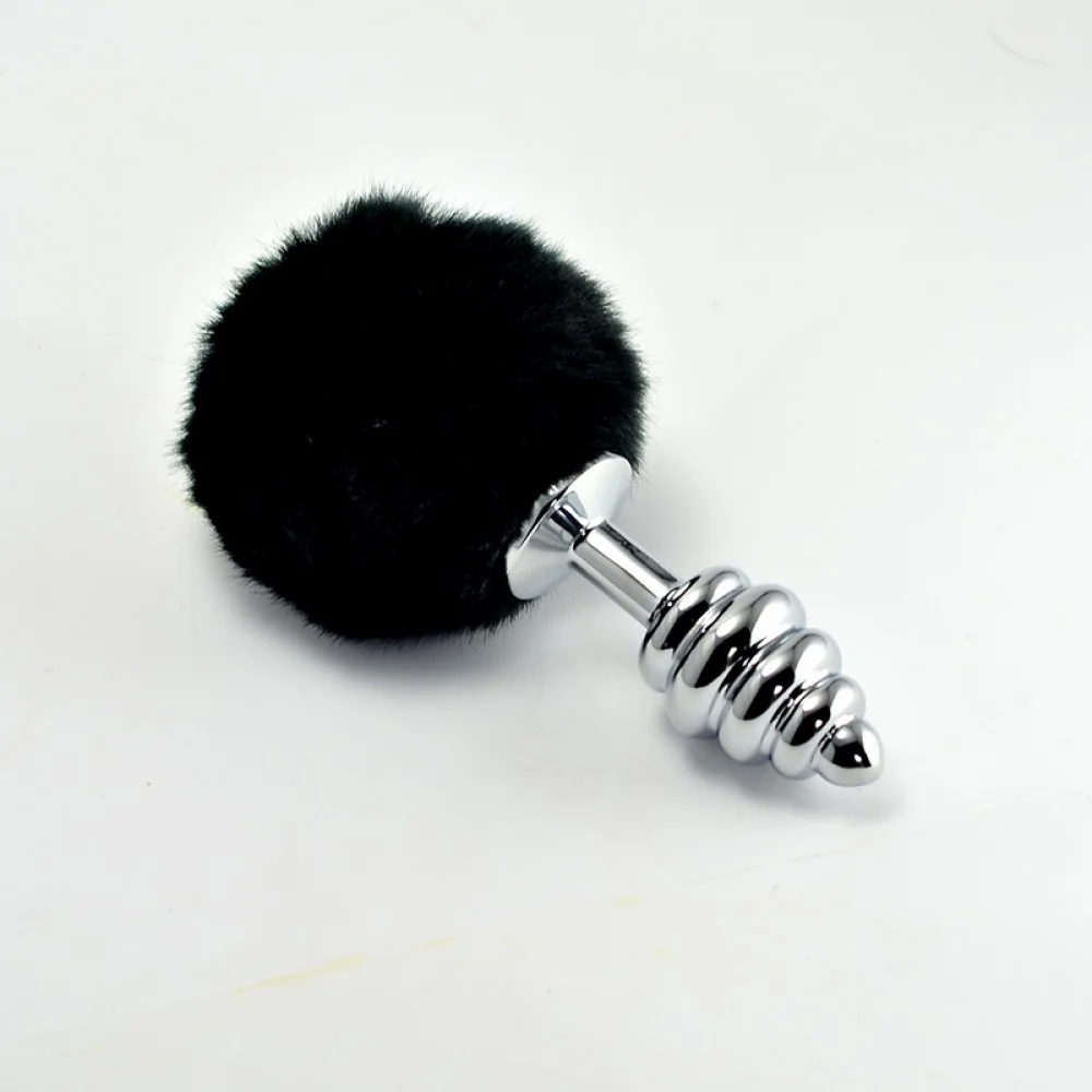 8см. - Pompon Spiral Plug Black на супер цена в Passion.bg
