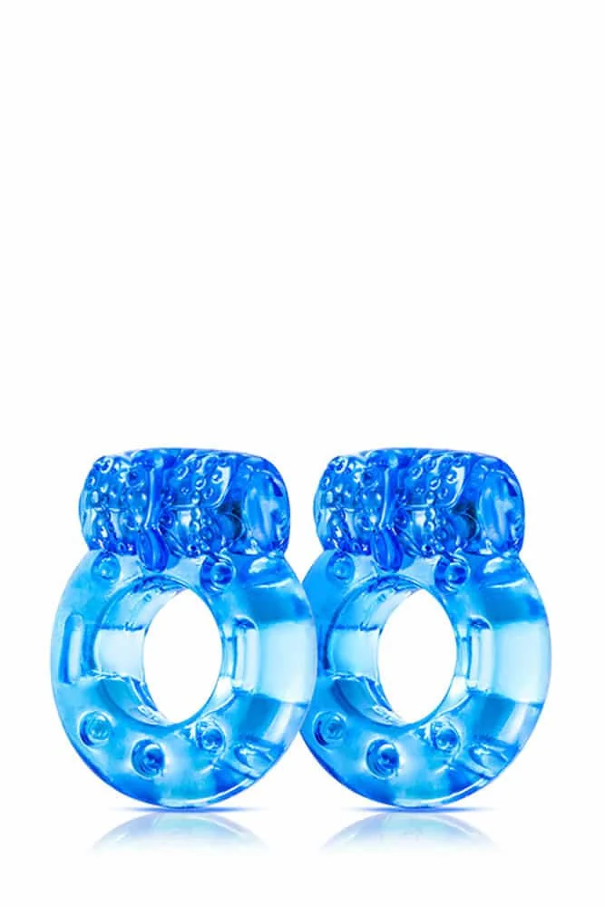 STAY HARD VIBRATING COCKRINGS 2PACK BLUE - на супер цена в Passion.bg — 2