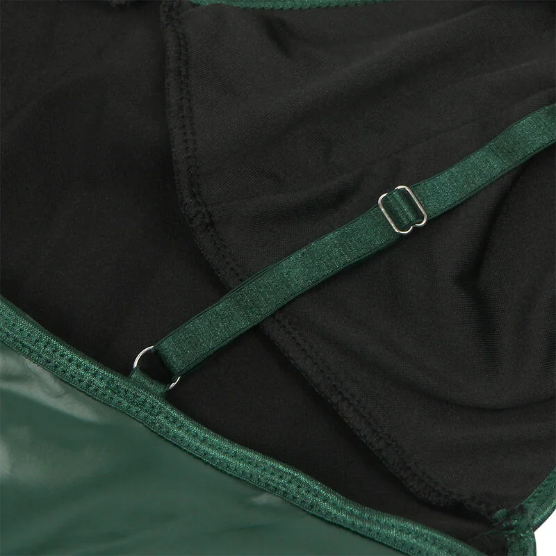 лъскава - Dress Leather Straps Green L/XL - на супер цена в Passion.bg — 5