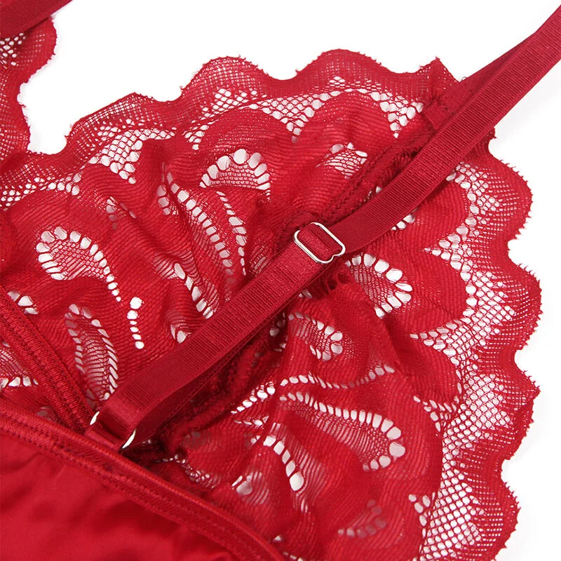 Секси нощница с деликатна червена дантела - Satin Babydoll Red L/XL - на супер цена в Passion.bg — 8