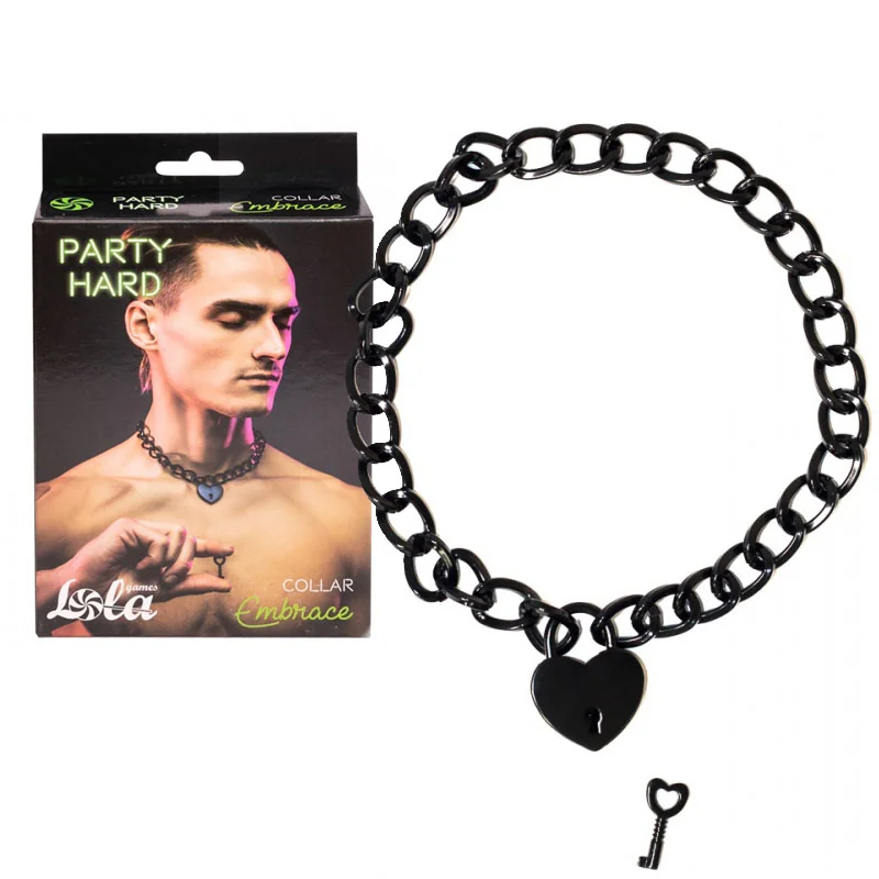 Метално колие с катинар сърце и ключ - The Collar Embrace на супер цена в Passion.bg