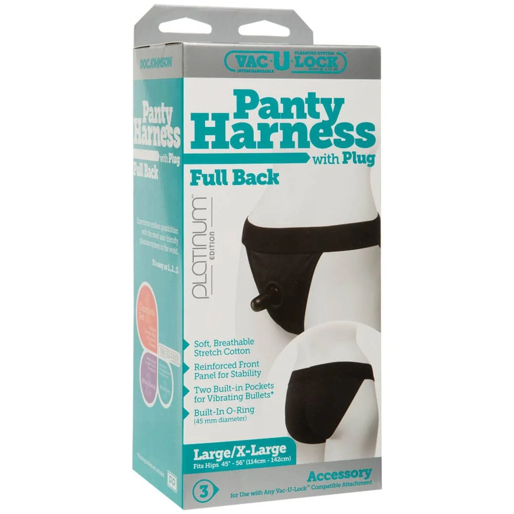 Vac-U-Lock - Panty Harness with Plug - Full Back - L/XL на супер цена в Passion.bg