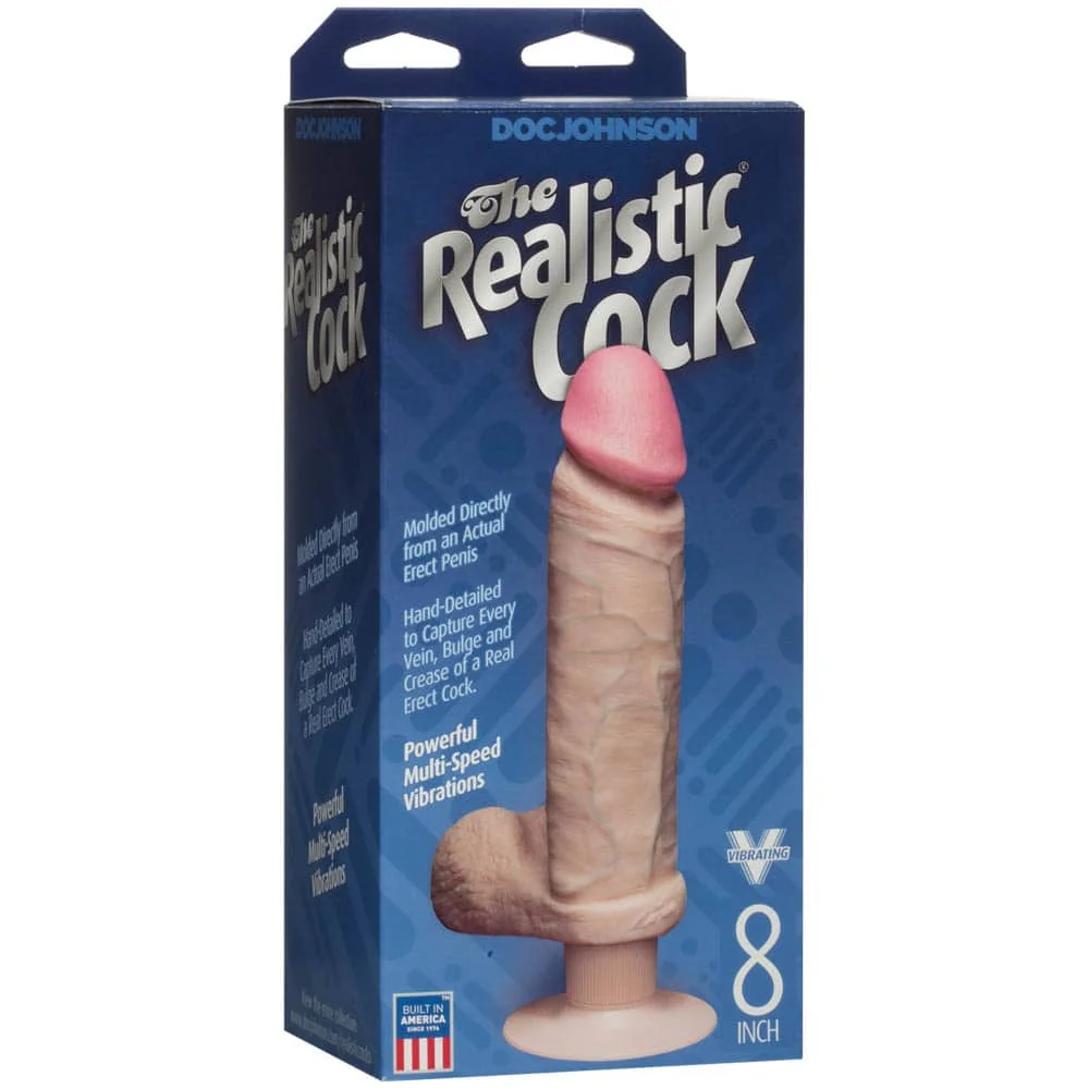 VIBRATING REALISTIC COCK 8 INCH - на супер цена в Passion.bg — 2