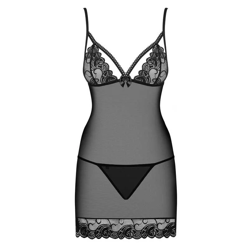 съблазнителна нощница и прашки - Wonderia Chemise S/M - на супер цена в Passion.bg — 3
