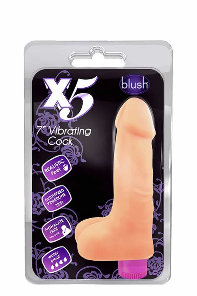 X5 -7INCH VIBRATING COCK T - на супер цена в Passion.bg — 2