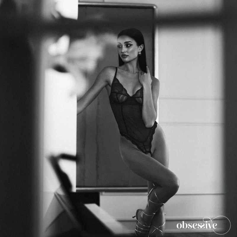 Еротично боди с отворено дъно, изискано синьо - Nightly Blue Teddy XS/S - Image 6