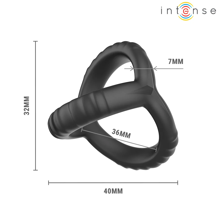 INTENSE - JOHN ADJUSTABLE TRIPLE PENIS RING MODEL 4 — 6