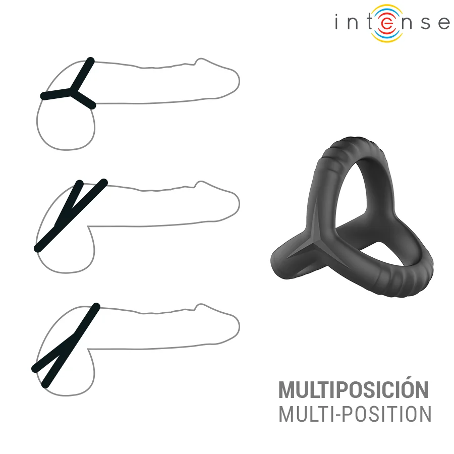 INTENSE - JOHN ADJUSTABLE TRIPLE PENIS RING MODEL 4 — 3