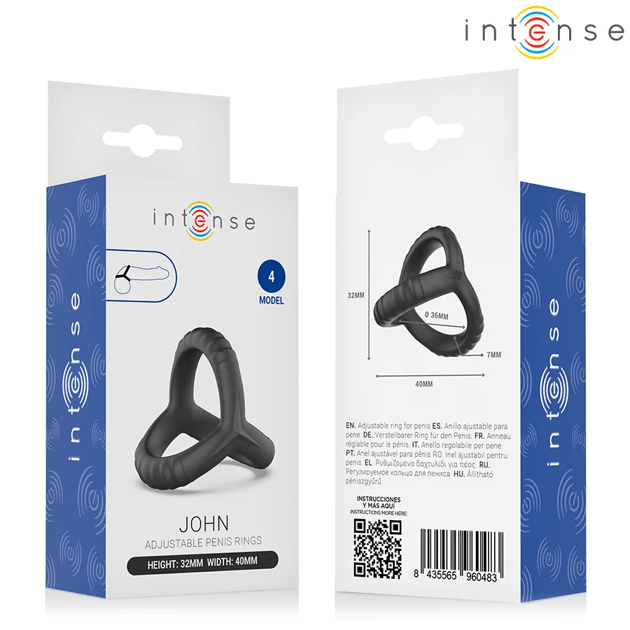 INTENSE - JOHN ADJUSTABLE TRIPLE PENIS RING MODEL 4 — 5