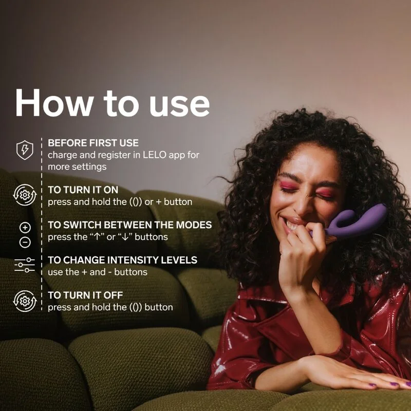 LELO - INA THRUST RABBIT THRUSTING VIBRATOR PURPLE — 7