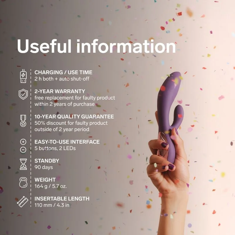 LELO - INA THRUST RABBIT THRUSTING VIBRATOR PURPLE — 9