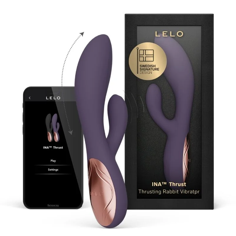 LELO - INA THRUST RABBIT THRUSTING VIBRATOR PURPLE