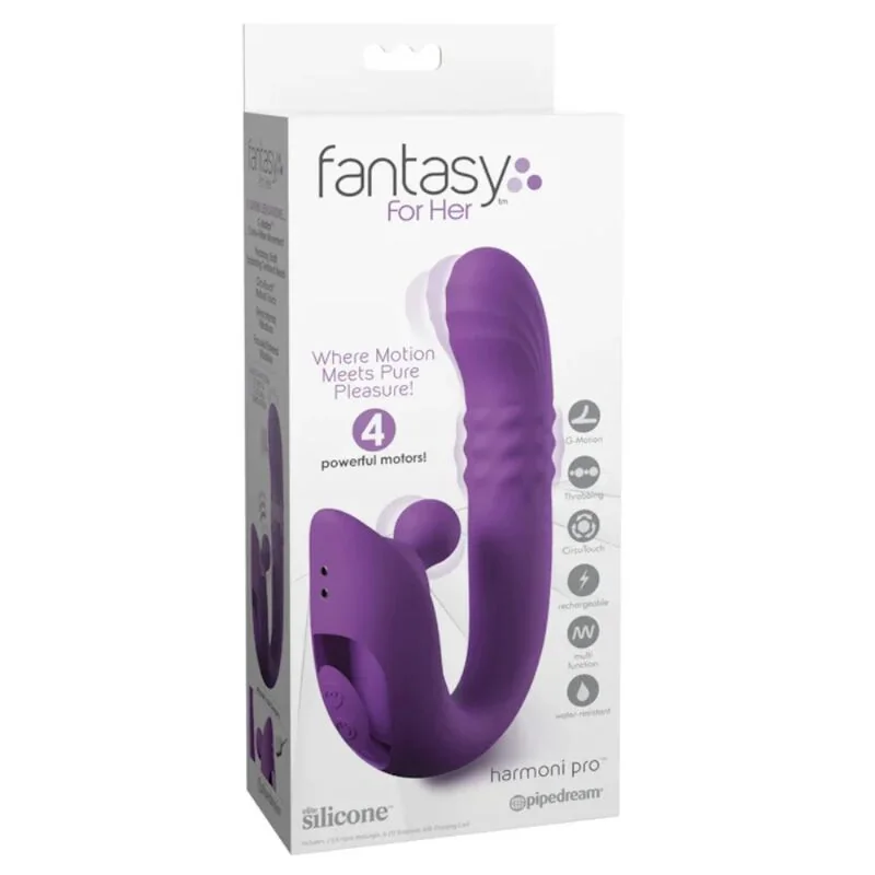 FANTASY FOR HER - HARMONI PRO PURPLE G-SPOT & CLITORAL RABBIT VIBRATOR — 8