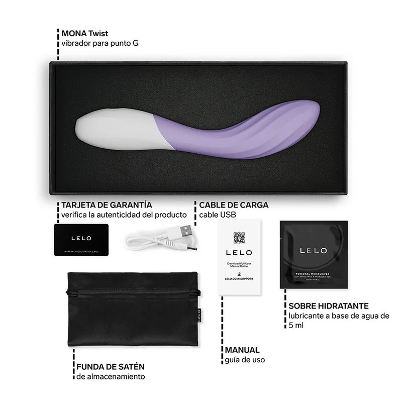 LELO - MONA TWIST RECHARGEABLE APP-CONTROLLED G-SPOT VIBRATOR LAVENDER — 6