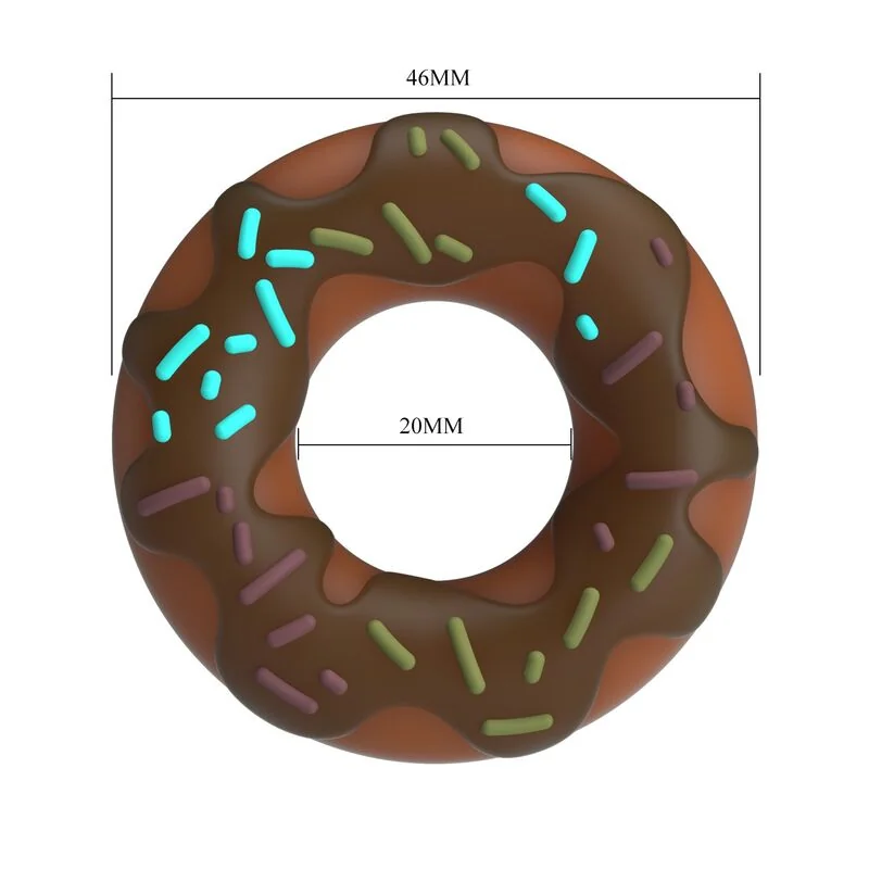 PRETTY LOVE - SUPER DONUT PENIS RING BROWN — 6