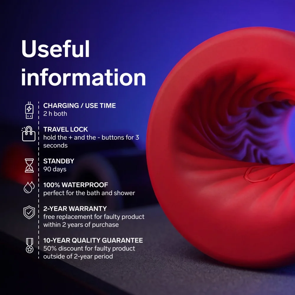 Интерактивен мастурбатор, двойна соник стимулация - F2S Double Sonic Red - Image 7