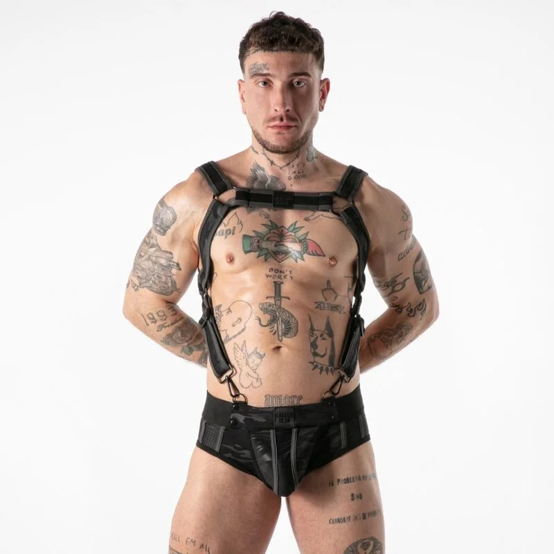LOCKER GEAR - FULL MILITARY ACCESS HARNESS BLACK S/M