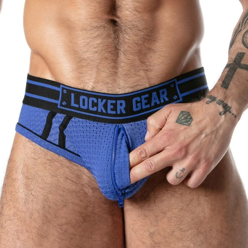 LOCKER GEAR - SPORT MESH JOCK BRIEF BLUE M — 4