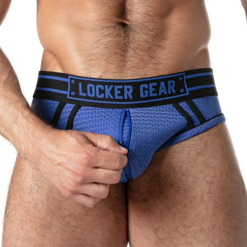 LOCKER GEAR - SPORT MESH JOCK BRIEF BLUE M — 5