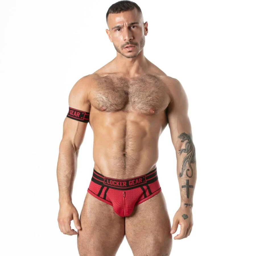 LOCKER GEAR - SPORT MESH JOCK BRIEF RED S