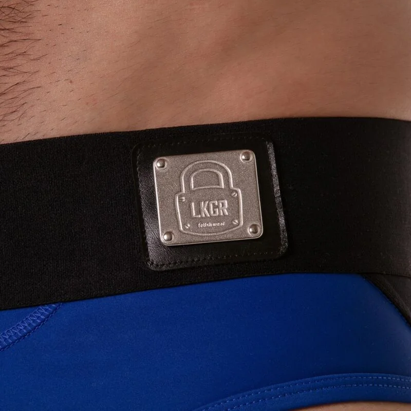 LOCKER GEAR - WIDE WAISTBAND JOCK BRIEF BLUE L — 4