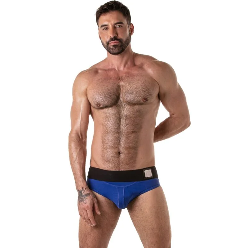 LOCKER GEAR - WIDE WAISTBAND JOCK BRIEF BLUE L