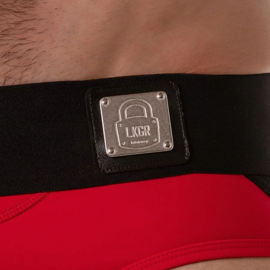 LOCKER GEAR - WIDE WAISTBAND JOCK BRIEF RED L — 4
