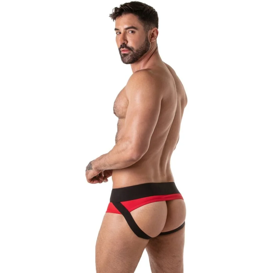 LOCKER GEAR - WIDE WAISTBAND JOCK BRIEF RED S — 3