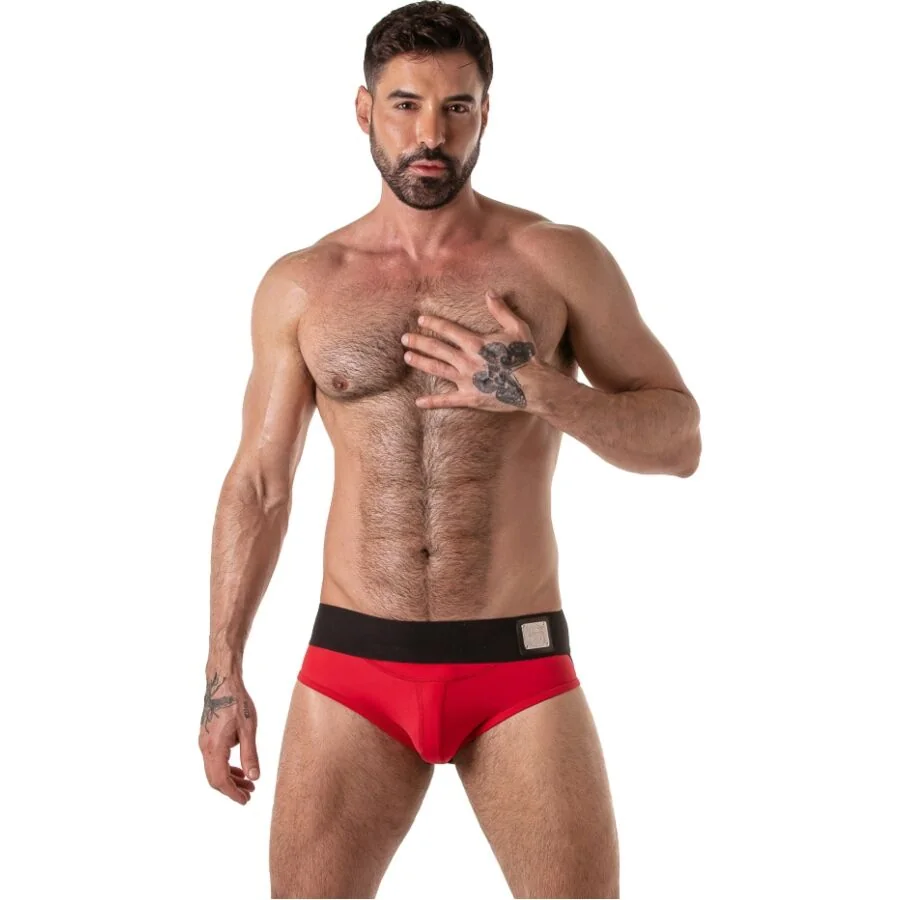 LOCKER GEAR - WIDE WAISTBAND JOCK BRIEF RED S