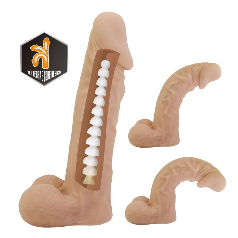 PRETTY LOVE - JOLYON HARNESS WITH FLEXIBLE DILDO 22 CM Ø 4.8 CM NATURAL — 6
