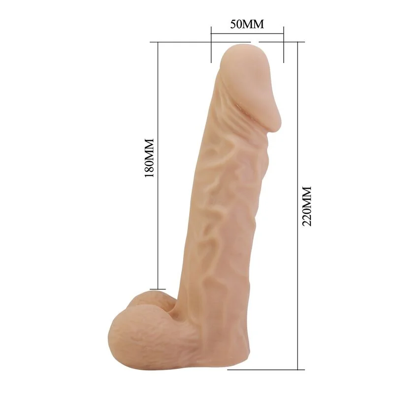 PRETTY LOVE - JOLYON HARNESS WITH FLEXIBLE DILDO 22 CM Ø 4.8 CM NATURAL — 5