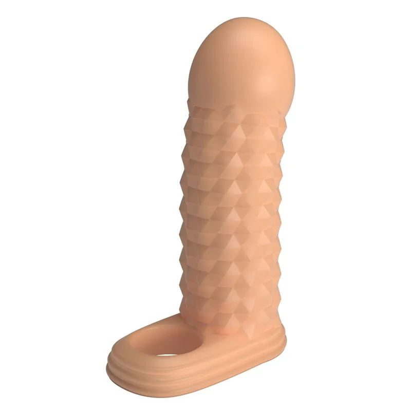 PRETTY LOVE - WOLFRAM PENIS EXTENSION SLEEVE 11.5 CM Ø 3.8 CM NATURAL — 4