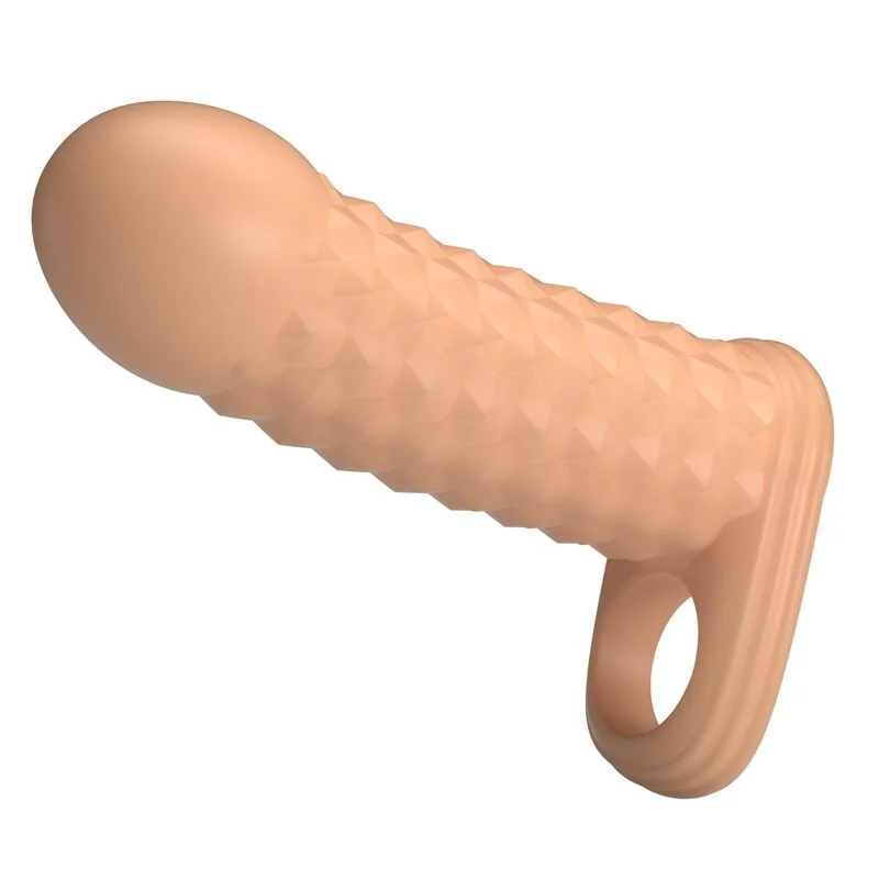 PRETTY LOVE - WOLFRAM PENIS EXTENSION SLEEVE 11.5 CM Ø 3.8 CM NATURAL — 5