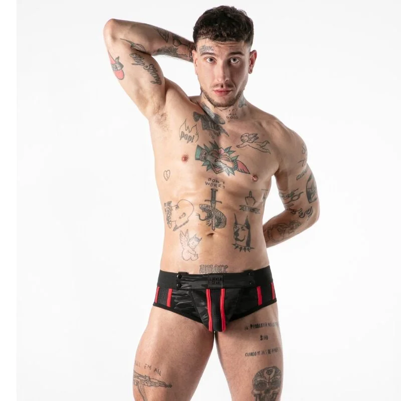 LOCKER GEAR - FULL MILITARY ACCESS JOCK BRIEF RED M