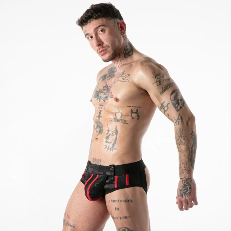 LOCKER GEAR - FULL MILITARY ACCESS JOCK BRIEF RED S — 2